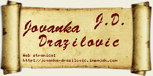 Jovanka Dražilović vizit kartica